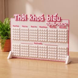 THỜI KHOÁ BIỂU LẮP RÁP MÔN HỌC IN 3D thay đổi môn học cấp học 1, 2, 3 có thể in theo yêu cầu riên 9