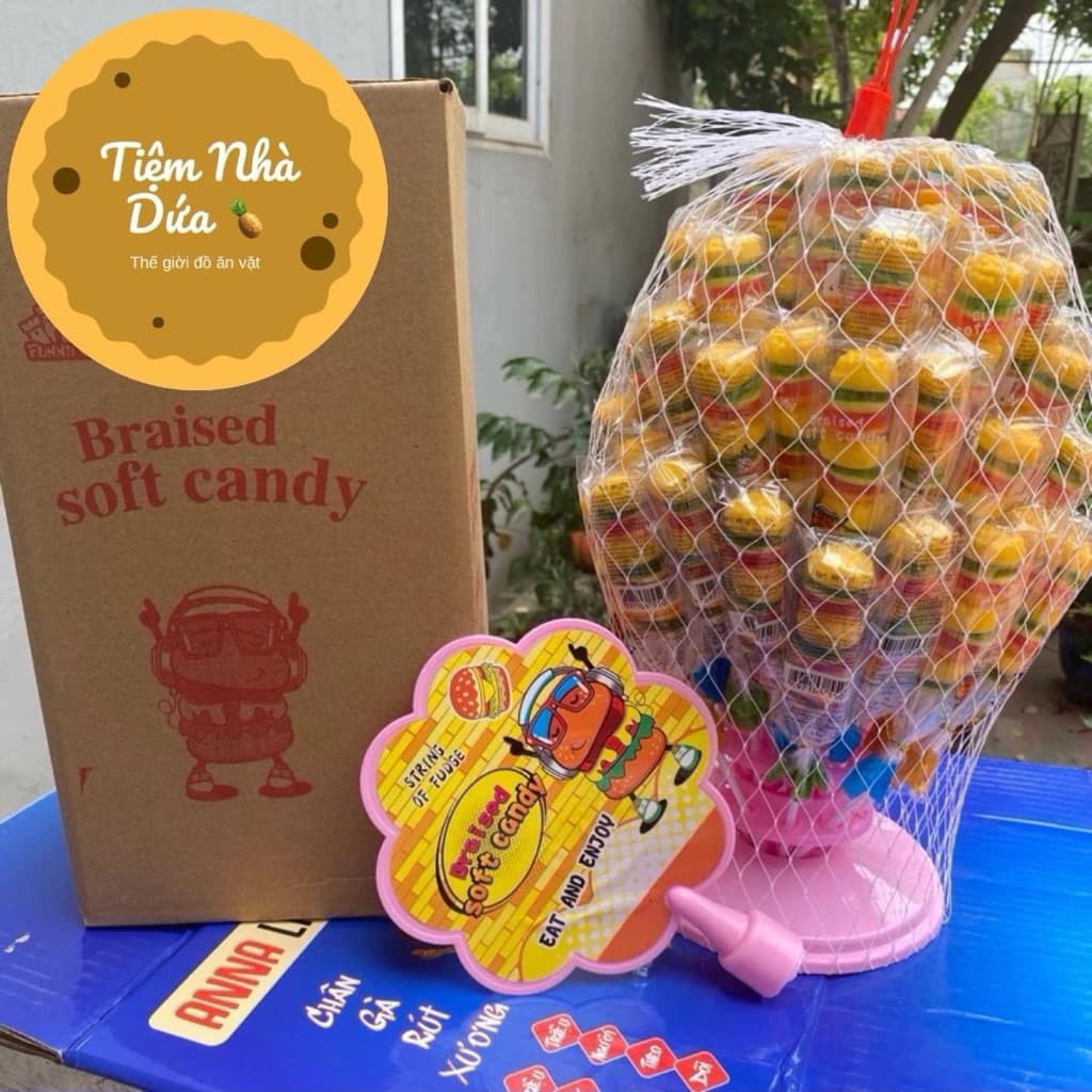 Sỉ Tháp Kẹo Dẻo Hamburger ( 60c ) Loại To Siêu Ngon  Candy Ăn Vặt Snack Food Chua