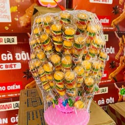 Sỉ Tháp Kẹo Dẻo Hamburger ( 60c ) Loại To Siêu Ngon  Candy Ăn Vặt Snack Food Chua 5