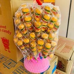 Sỉ Tháp Kẹo Dẻo Hamburger ( 60c ) Loại To Siêu Ngon  Candy Ăn Vặt Snack Food Chua 6