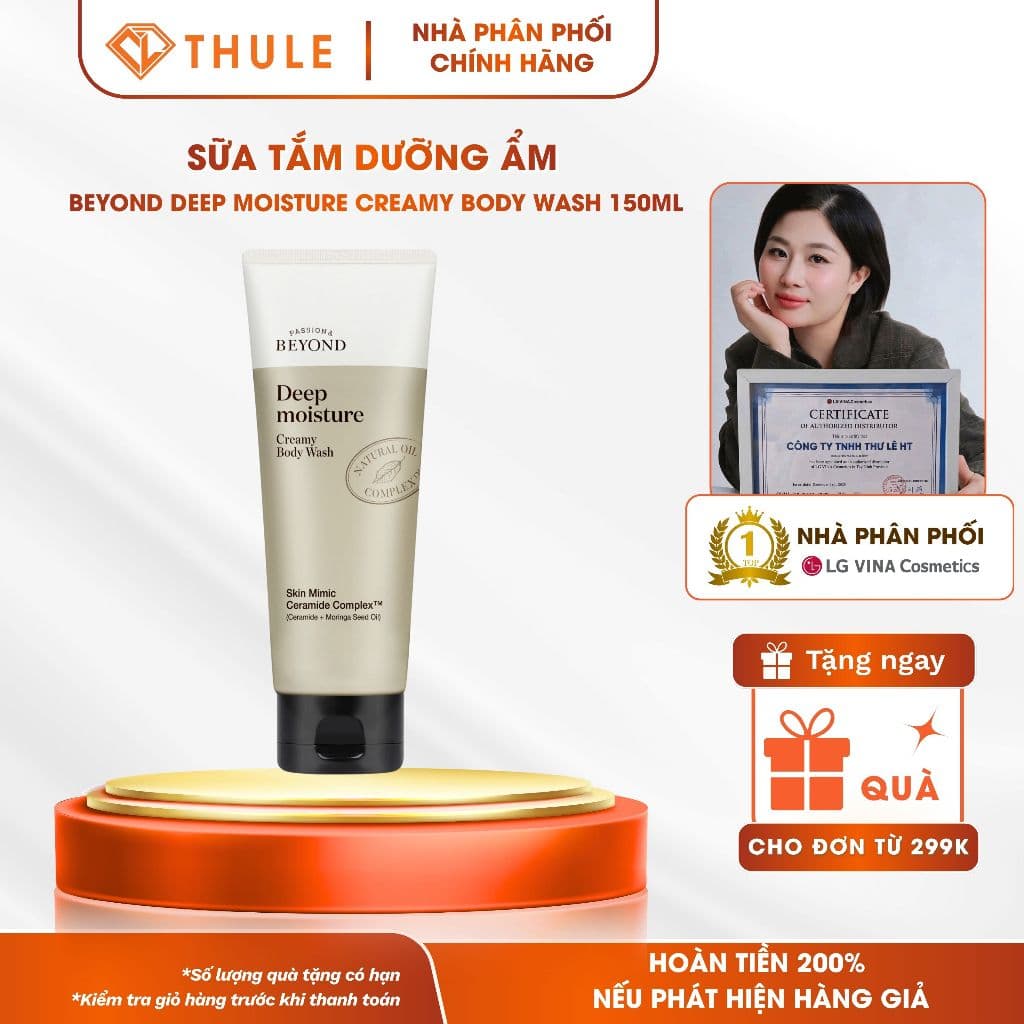 Sữa Tắm Dưỡng Ẩm Beyond Deep Moisture Creamy Body Wash 150ml Sữa Tắm Nước Hoa Mịn Da Chính Hãng Hàn Quốc