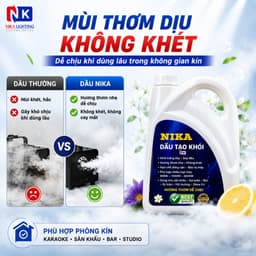Dầu Khói Thơm VIP NIKA LIGHTING - Dung Dịch Tạo Khói Sân Khấu, Nước Khói Cho Máy Tạo Khói, Thơm Dịu 4