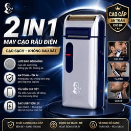 Máy cạo râu 2 IN 1 SCW 301U Sagami, Thiết Kế Nhỏ Gọn, Phong Cách Mạnh Mẽ, Sạc Pin Tiện Lợi, Cạo Êm 1
