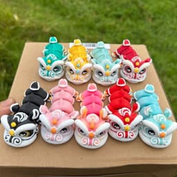 Móc khoá con Lân 8CM 3D nhiều màu siêu đẹp - Tặng kèm móc treo balo 1