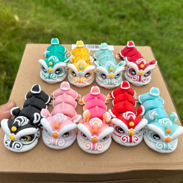 Móc khoá con Lân 8CM 3D nhiều màu siêu đẹp - Tặng kèm móc treo balo
