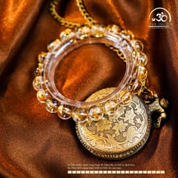 Ngọc Đan Tâm - Vòng Tay Thạch Anh Tóc Vàng Trong VIP 10mm 6