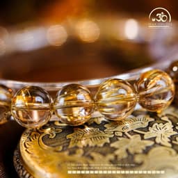 Ngọc Đan Tâm - Vòng Tay Thạch Anh Tóc Vàng Trong VIP 10mm 4