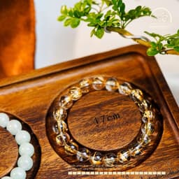 Ngọc Đan Tâm - Vòng Tay Thạch Anh Tóc Vàng Trong VIP 10mm 7