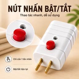 Phích Cắm Điện Có Công Tắc - Hạn Chế Tia Lửa Điện 10A 250VCC 9
