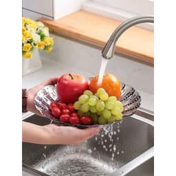 Rổ Hấp Inox Đa Năng Thép Không Rỉ ,Vỉ Hấp Xòe 3 Cánh  3 Chân Dùng Hấp Sôi,Thức Ăn Hải Sản Tiện Dụng Nhà Bếp 4