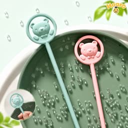Que khuấy sữa silicon hình gấu cho bé, đổi màu theo nhiệt độ 5
