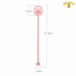 Que khuấy sữa silicon hình gấu cho bé, đổi màu theo nhiệt độ 8