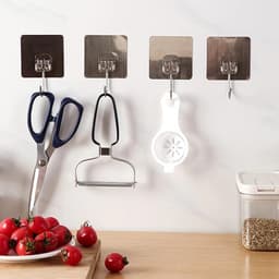Combo 50 Móc Dán Tường Inox Mẫu Mới Dính Siêu Chắc Chịu Lực Tốt, Móc Treo Vật Dụng Trong Nhà 6