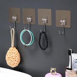 Combo 50 Móc Dán Tường Inox Mẫu Mới Dính Siêu Chắc Chịu Lực Tốt, Móc Treo Vật Dụng Trong Nhà 7