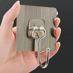 Combo 50 Móc Dán Tường Inox Mẫu Mới Dính Siêu Chắc Chịu Lực Tốt, Móc Treo Vật Dụng Trong Nhà 1