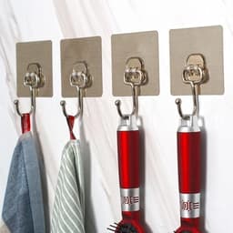 Combo 50 Móc Dán Tường Inox Mẫu Mới Dính Siêu Chắc Chịu Lực Tốt, Móc Treo Vật Dụng Trong Nhà 2