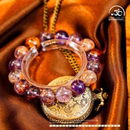 Ngọc Đan Tâm - Vòng Tay Auralite Tím 13mm 5