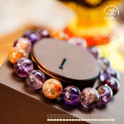 Ngọc Đan Tâm - Vòng Tay Auralite Tím 13mm 3