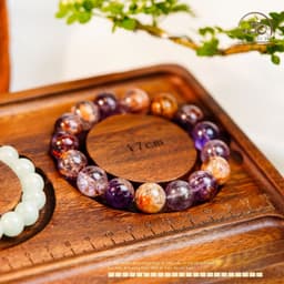 Ngọc Đan Tâm - Vòng Tay Auralite Tím 13mm 8