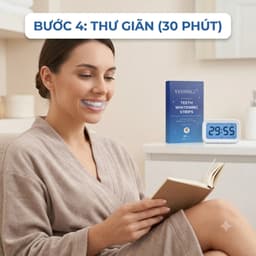 Miếng dán trắng răng trắng nhanh không gây ê buốt phù hợp với mọi men răng 5