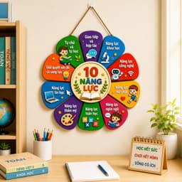 Bảng Gỗ Nội Quy 30x40cm, Rèn Luyện Thói quen tích cực tạo động lực cho học sinh, Decor trang trí lớp học ý nghĩa 1