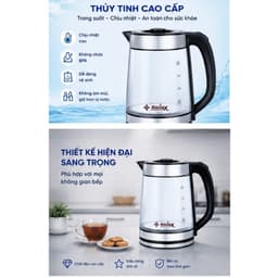Ấm siêu tốc thuỷ tinh AULUX AK-2218G NEW - Chính Hãng 4