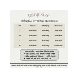 Quần Jean Nữ Ống Suông Cạp Cao CHEZI HOUSE – Form Basic Tôn Dáng, Hack Chân Dài, 2 Độ Dài 95/102cm #7992-8078 – Màu Xanh 9