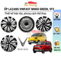 Combo Ốp Lazang Vinfast Minio Green, VF2 Size R13, Ốp Mâm Cho Các Dòng Xe Ô Tô Bánh 13inch, Tự Lắp Đặt Dễ Dàng Tại Nhà 1