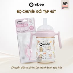 [MỚI] Bộ Phụ Kiện Chuyển Đổi Bình Tập Hút Ombee - Be/Hồng/Xanh 1