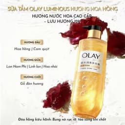 Sữa Tắm Sáng Da OLAY B3 Hương Hoa Dành Dành và Olay Luminous Hương Hoa Hồng/ Trái Vải 8