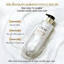 Sữa Tắm Sáng Da OLAY B3 Hương Hoa Dành Dành và Olay Luminous Hương Hoa Hồng/ Trái Vải 9