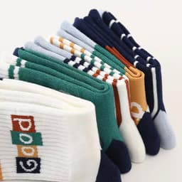 [Combo] Set 10 Đôi tất Họa Tiết Happy Good Dành Cho Bé 2-12 Tuổi Dáng Cao Cổ 6