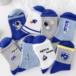 [Combo] Set 10 Đôi tất Họa Tiết Happy Good Dành Cho Bé 2-12 Tuổi Dáng Cao Cổ 7