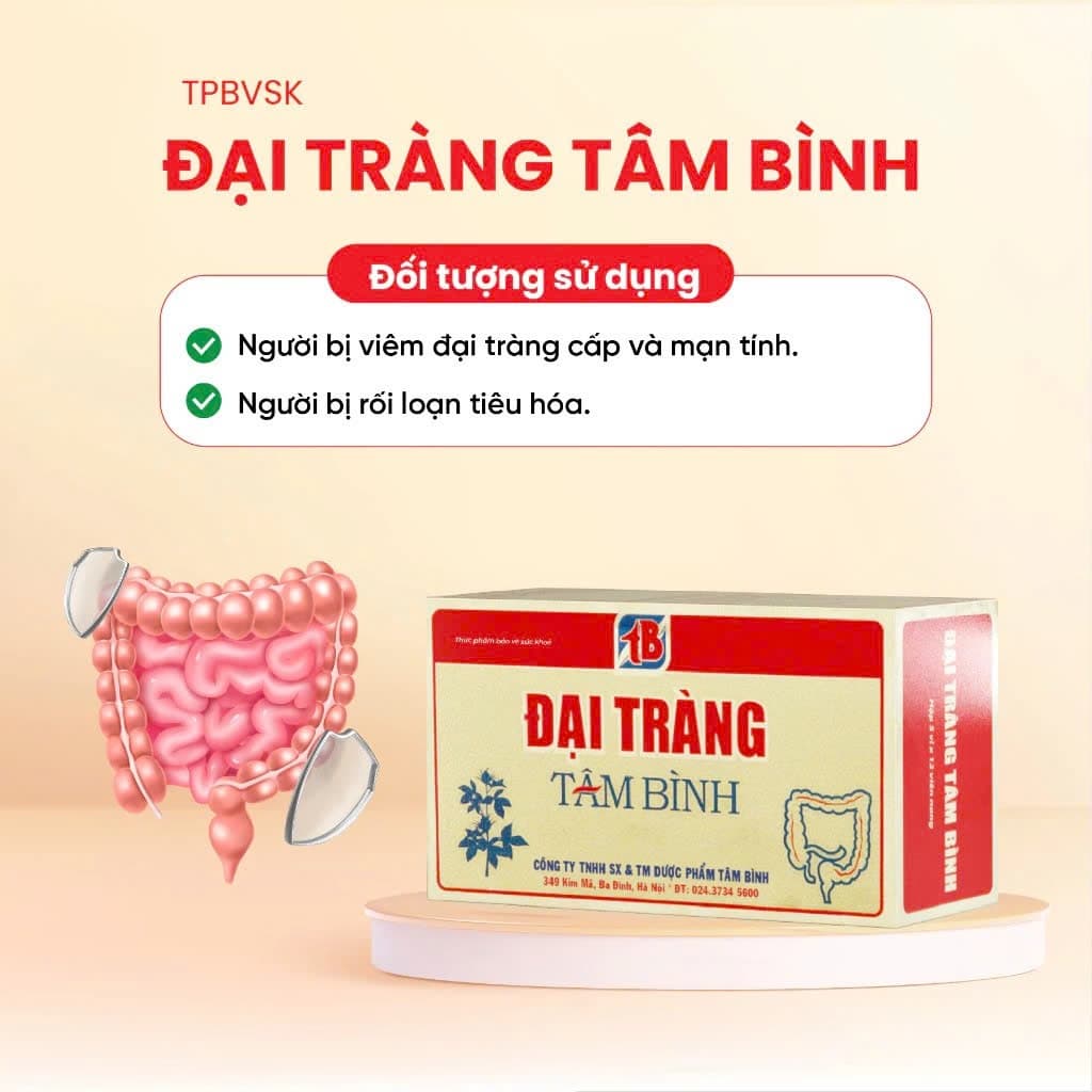 [Đánh giá] Đại tràng Tâm Bình - Hỗ trợ giảm triệu chứng của viêm đại tràng cấp và mạn tính, đau bụng, đầy hơi, tiêu chảy