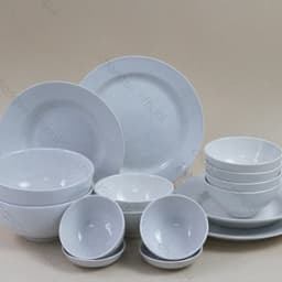 LẺ Tô chén dĩa sứ trắng  đầy đủ Set bát đĩa tô chén ăn cơm gia đình sứ tráng men xuất khẩu - QH 5