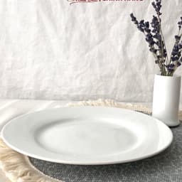 LẺ Tô chén dĩa sứ trắng  đầy đủ Set bát đĩa tô chén ăn cơm gia đình sứ tráng men xuất khẩu - QH 7