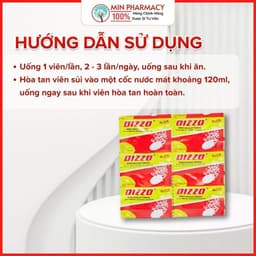 Viên Sủi Làm Hỗ trợ tiêu hoá Giảm đầy hơi, khó tiêu, ợ chua DIZZO Effervescent Vị Cam 5