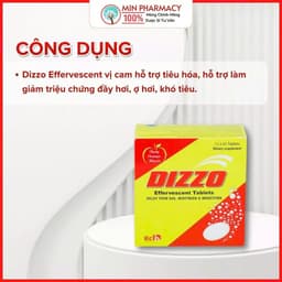Viên Sủi Làm Hỗ trợ tiêu hoá Giảm đầy hơi, khó tiêu, ợ chua DIZZO Effervescent Vị Cam 1