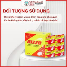 Viên Sủi Làm Hỗ trợ tiêu hoá Giảm đầy hơi, khó tiêu, ợ chua DIZZO Effervescent Vị Cam 4