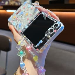 [CÓ SẴN] Ốp ZFLIP 8 - Z FLIP 7 - Z FLIP6 - FLIP5 5G vân sóng hoạ tiết hoa floral đa sắc dễ thương kèm dây đeo xinh xắn 6