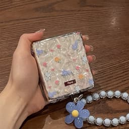 [CÓ SẴN] Ốp ZFLIP 8 - Z FLIP 7 - Z FLIP6 - FLIP5 5G vân sóng hoạ tiết hoa floral đa sắc dễ thương kèm dây đeo xinh xắn 8