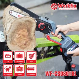 [MẪU MỚI 2026] Cưa xích dùng pin WORKFIX WF-CS0801BL, Tốc độ khủng 46000v/p, Không chổi than, Tra nhớt tự động 2