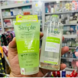 Combo Nước Tẩy Trang Dịu Nhẹ Simple Kind To Skin Micellar Water 200ml Sữa Rửa Mặt Simple 2