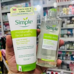 Combo Nước Tẩy Trang Dịu Nhẹ Simple Kind To Skin Micellar Water 200ml Sữa Rửa Mặt Simple 4