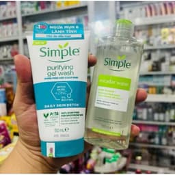 Combo Nước Tẩy Trang Dịu Nhẹ Simple Kind To Skin Micellar Water 200ml Sữa Rửa Mặt Simple 3