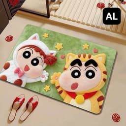 Thảm Chống Trơn Trượt, Thảm Trang Trí Phòng Ngủ Hình Nhân Vật Shin 5D 40x60cm Chống Trượt 5