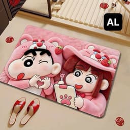 Thảm Chống Trơn Trượt, Thảm Trang Trí Phòng Ngủ Hình Nhân Vật Shin 5D 40x60cm Chống Trượt 4