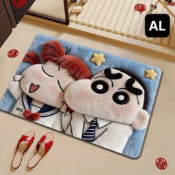 Thảm Chống Trơn Trượt, Thảm Trang Trí Phòng Ngủ Hình Nhân Vật Shin 5D 40x60cm Chống Trượt 2