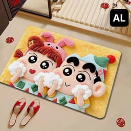 Thảm Chống Trơn Trượt, Thảm Trang Trí Phòng Ngủ Hình Nhân Vật Shin 5D 40x60cm Chống Trượt 3
