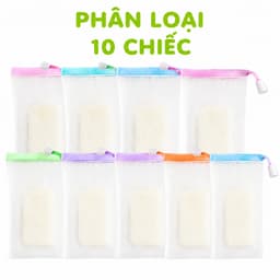 Túi Lưới Đựng Xà Phòng 2 Lớp Tạo Bọt Siêu Mịn Có Dây Rút Treo Tiện Lợi Giúp Xà Phòng Khô Nhanh Chống Trơn Trượt GD394 9
